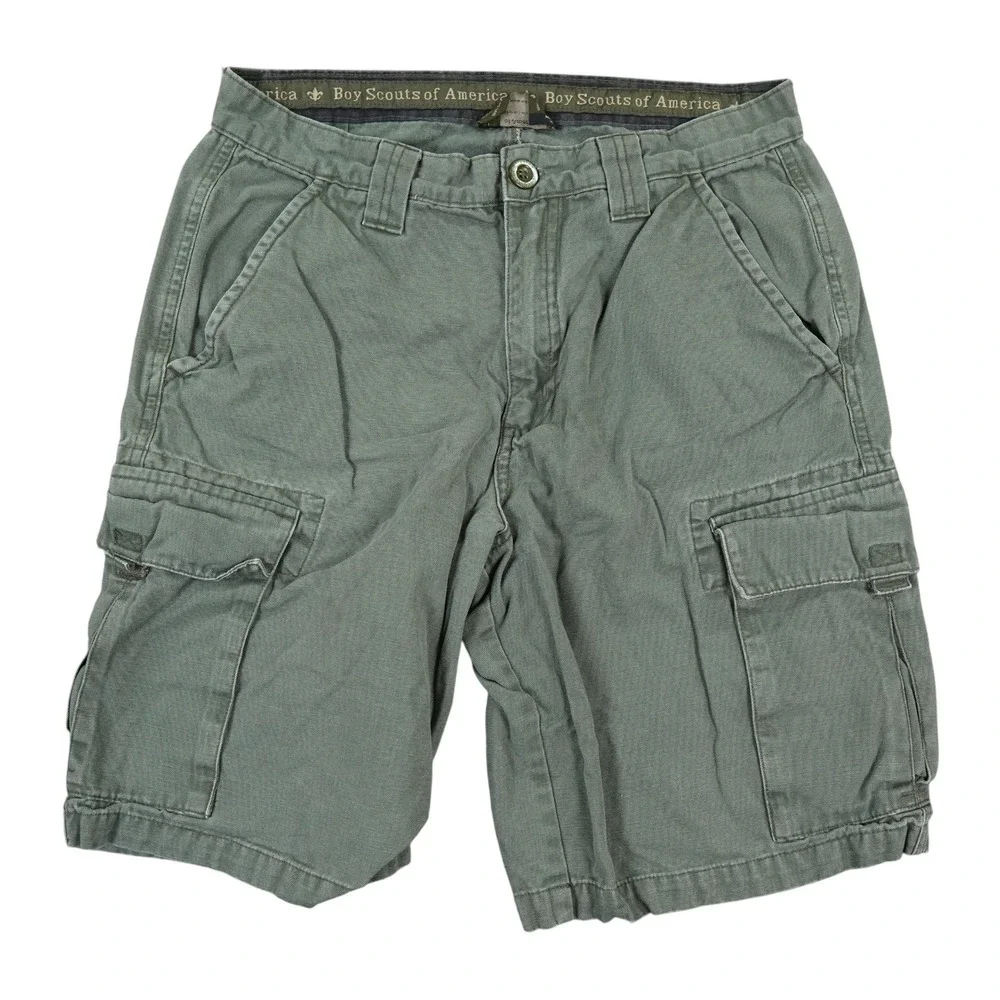 Lot of 3 Boy Scouts of America Cargo Shorts Mens 30 Green Regular Outdoor Hiking